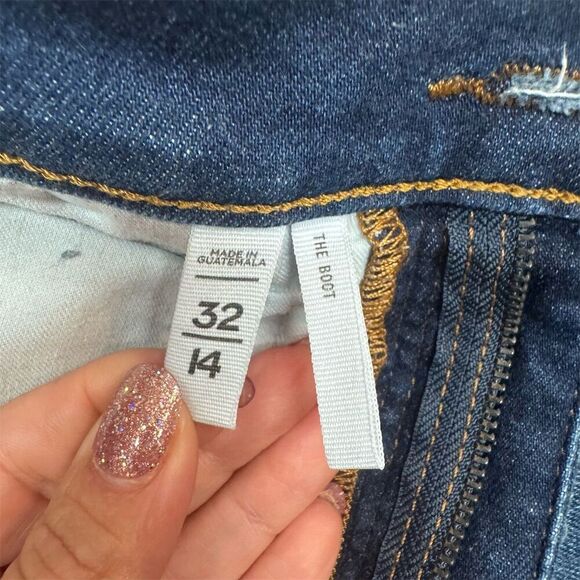 NWOT Loft Women's Size 14 Dark Wash Flare Boot Cut Jeans - Picture 3 of 5